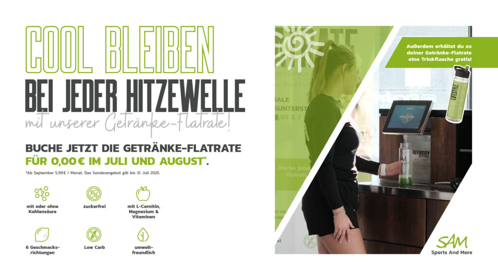 Sichere dir die Getränke-Flatrate für 0,00 €! 💚