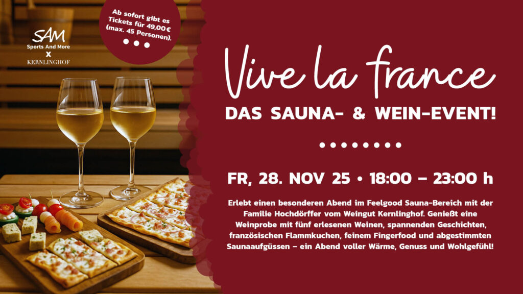 Das Sauna- & Wein-Event! 🍷🇫🇷