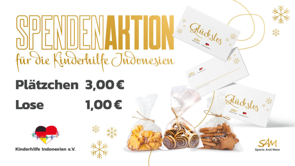 Wir sammeln Spenden für die Kinderhilfe Indonesien. 🎁