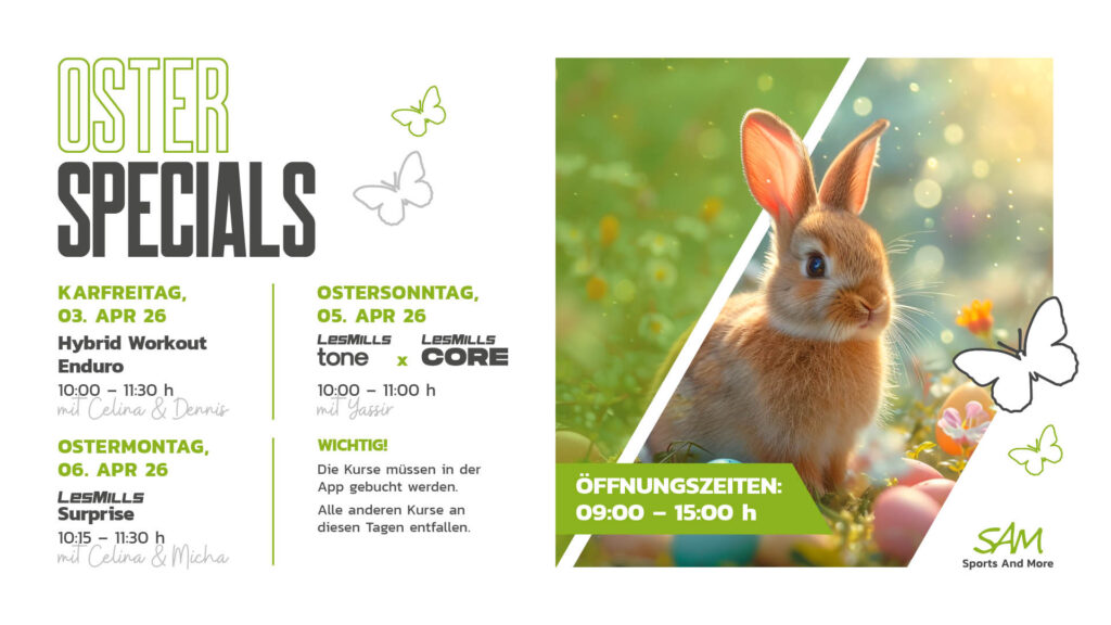 Auch an Ostern sind wir aktiv! 🐣💚