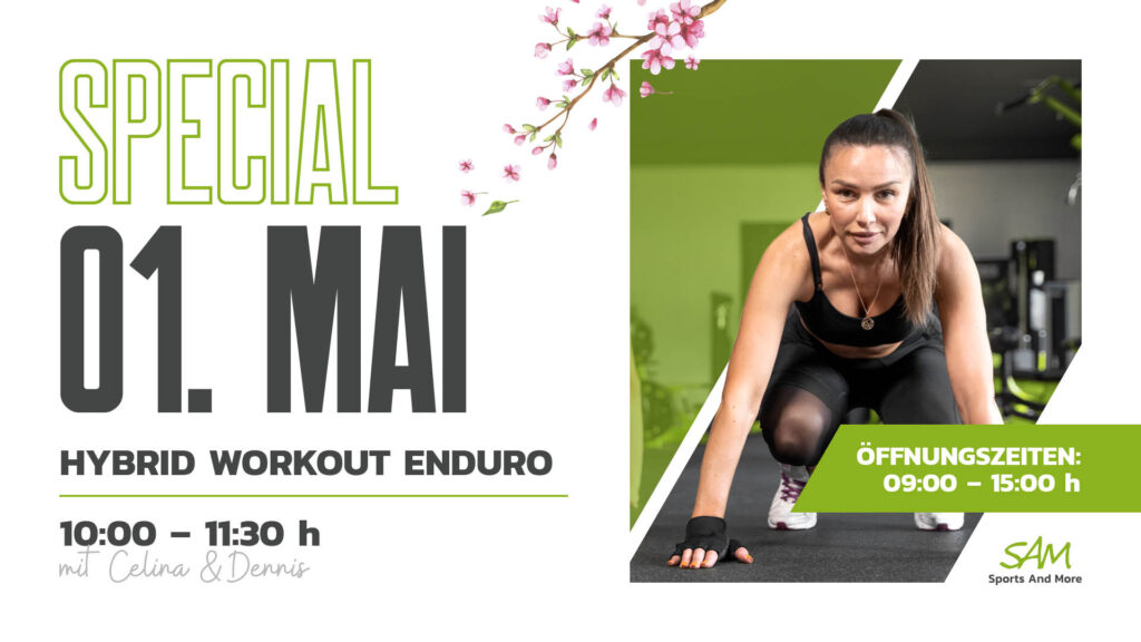 Schwitzt am 01. Mai mit Celina & Dennis. 💪🏻
