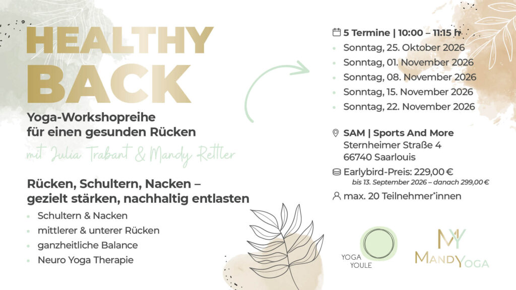 Yoga-Workshopreihe für einen gesunden Rücken 🧘🏼♀️