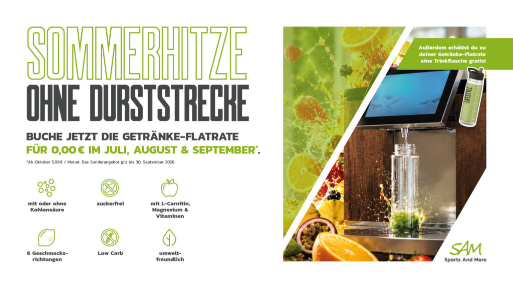 Sichere dir die Getränke-Flatrate für 0,00 €! 💚